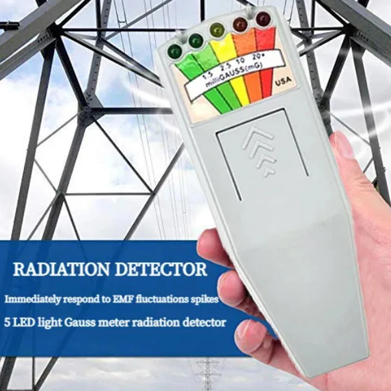 K2 EMF-Meter – 5-LED-Magnetfelddetektor, Handlich, Mit 9V-Batterie, Für Strahlungsmessung