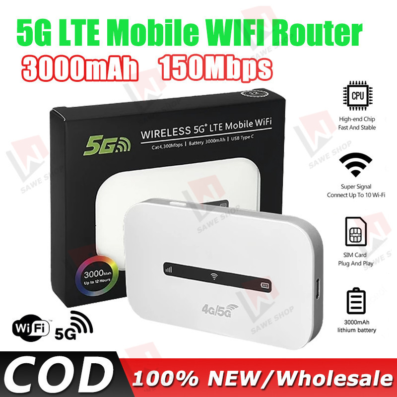 3000mAh 5G Pocket WiFi Router 150Mbps Openline 4G LTE Wireless Hotspot ...