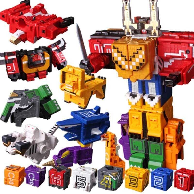 Power Robot Toys Cube Eduional Math Assembg Transformation Digits ...