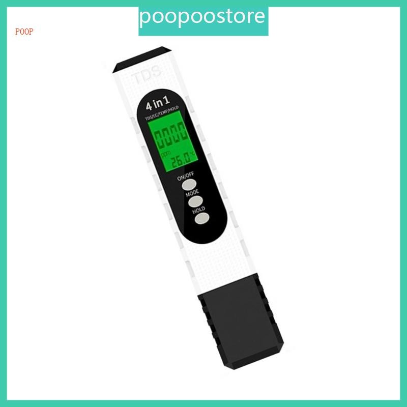 POOP 4 in 1 Digital Acidity Tester For Water Analysis With TDS ...