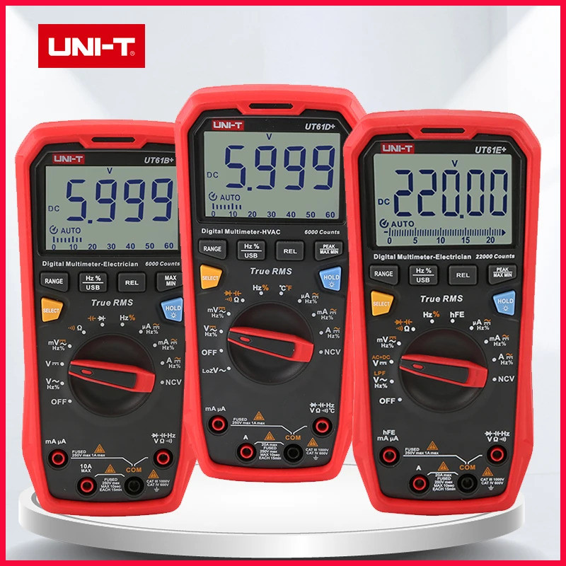 UNI-T UT61B UT61D UT61E Plus Smart Multimeter Digital Professional ...