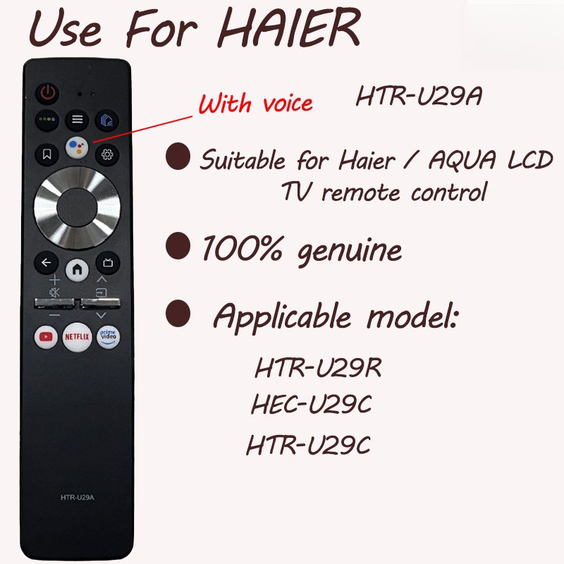 Suitable for HAIER LCD TV Remote Control Voice HTR-U29A, HTR-U29R, HEC ...
