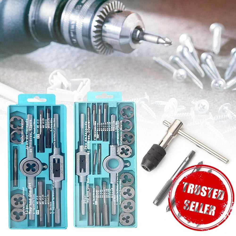 6/12/screw Tap Drill Bit Metric Tap And Die Set Taper Wrench Tools ...