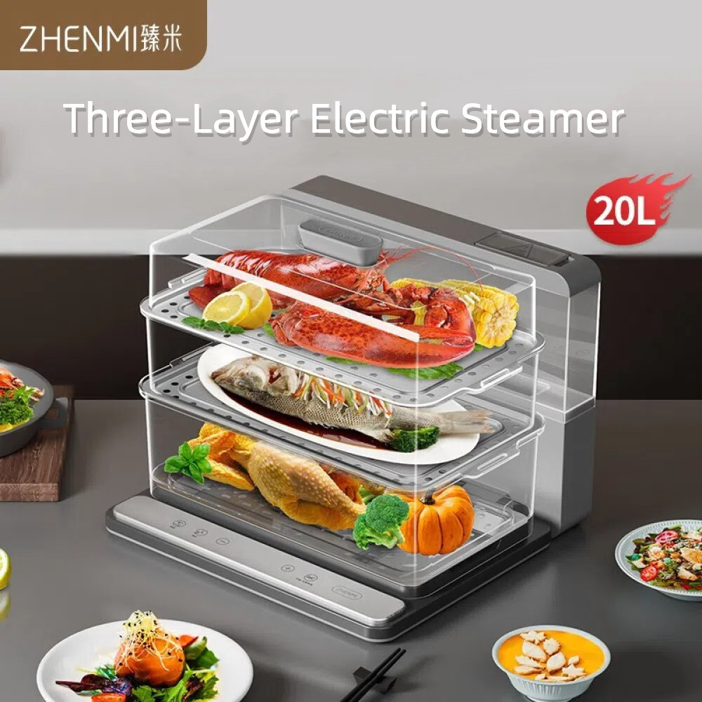 Zhenmi Foldable Quick Steamer 20L Electric Steamer Household Steamer ...