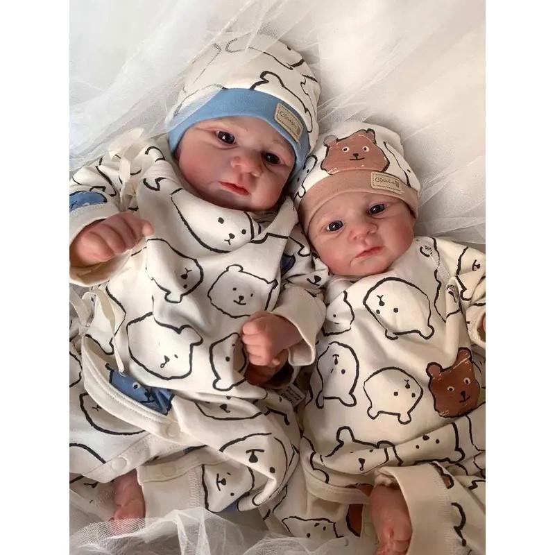 Cute High Quality Silicone Reborn Baby With Cloth Body Boy Girl Twins Real Looking Doll Soft Realistic Newborn Hand Paint Hair Shopee Philippines