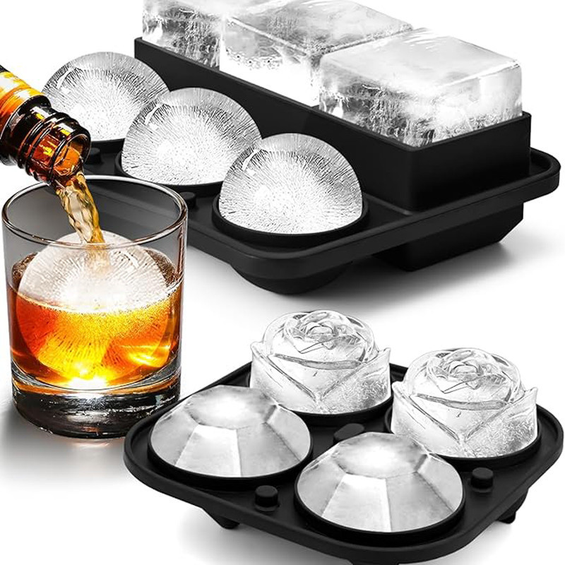 Silicone Ice Cube Mold/DIY Ice Maker/Round Square Ice Tray Mould/for ...
