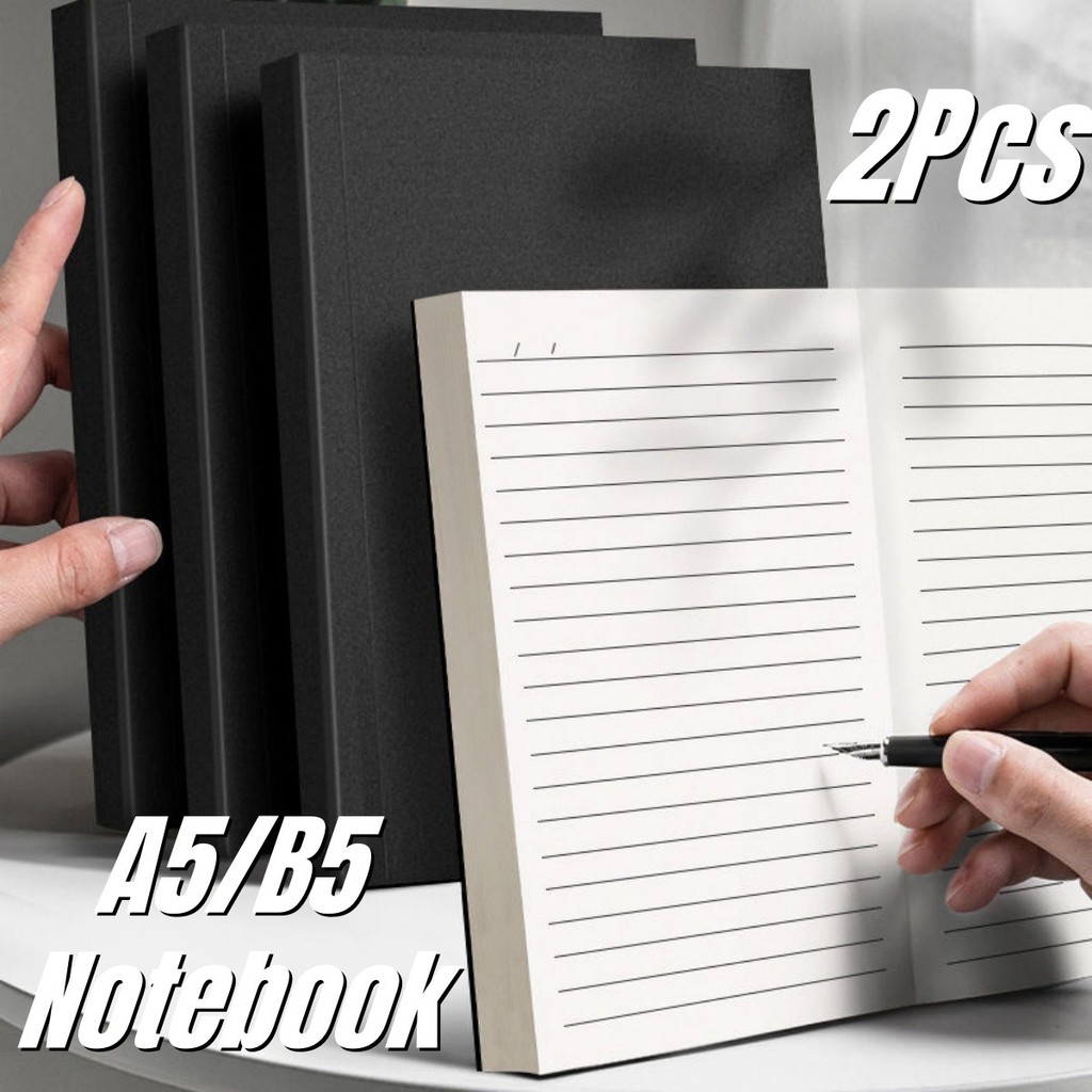 2Pcs Kraft Notebook A5/B5 128Sheets/256papers Blank/Line Thickness ...