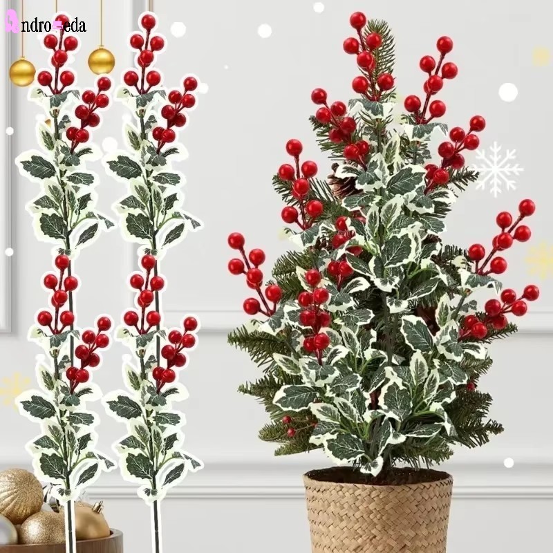 35 Pack Christmas Tree Decorations,9 Inch Artificial Red Berry Stems,Red Berries Christmas Decor Christmas Tree Decorations Crafts Wedding