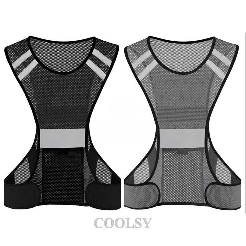 COOLSY Reflective Vest Safe Jacket For Running Jogging Cycling ...