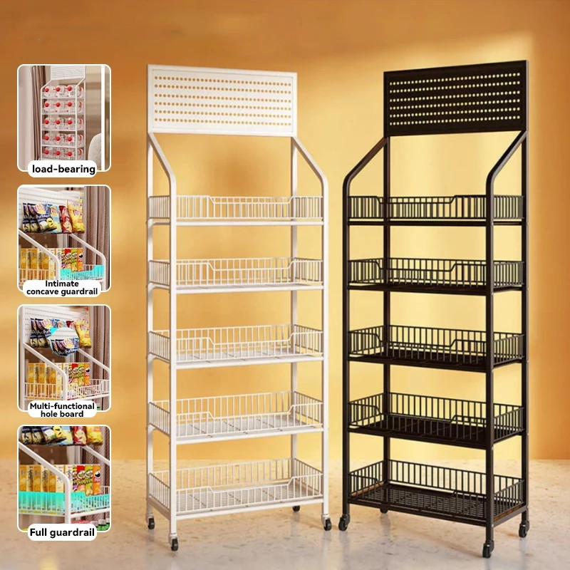 Metal Rack Organizer Layer Supermarket Shelves Snack Shelf Steel Rack ...