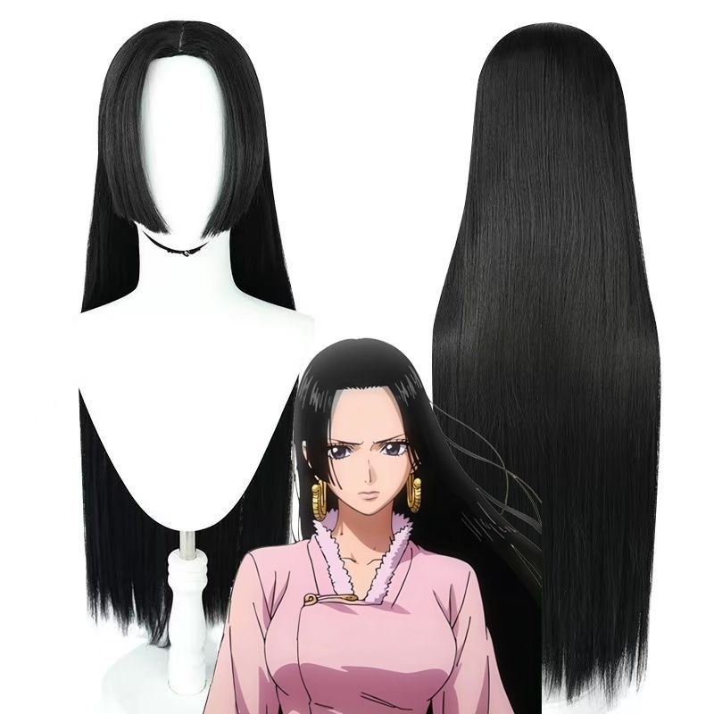 One Piece Boa Hancock Cosplay Wig Women 100cm Long Straight