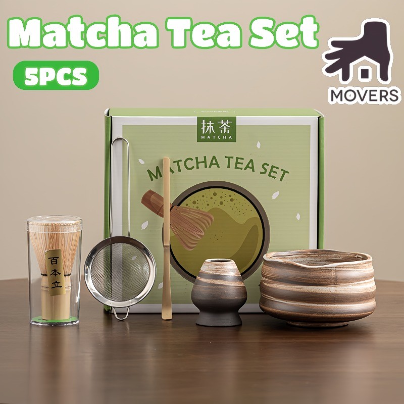 5PCS Japanese Matcha Tea Set Matcha Bowl Bamboo Whisk Scoop Raditional ...