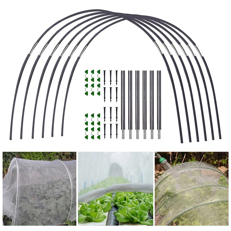 Greenhouse Rack Garden Plant Tunnel Arch Cover Bracket Set for Plant ...