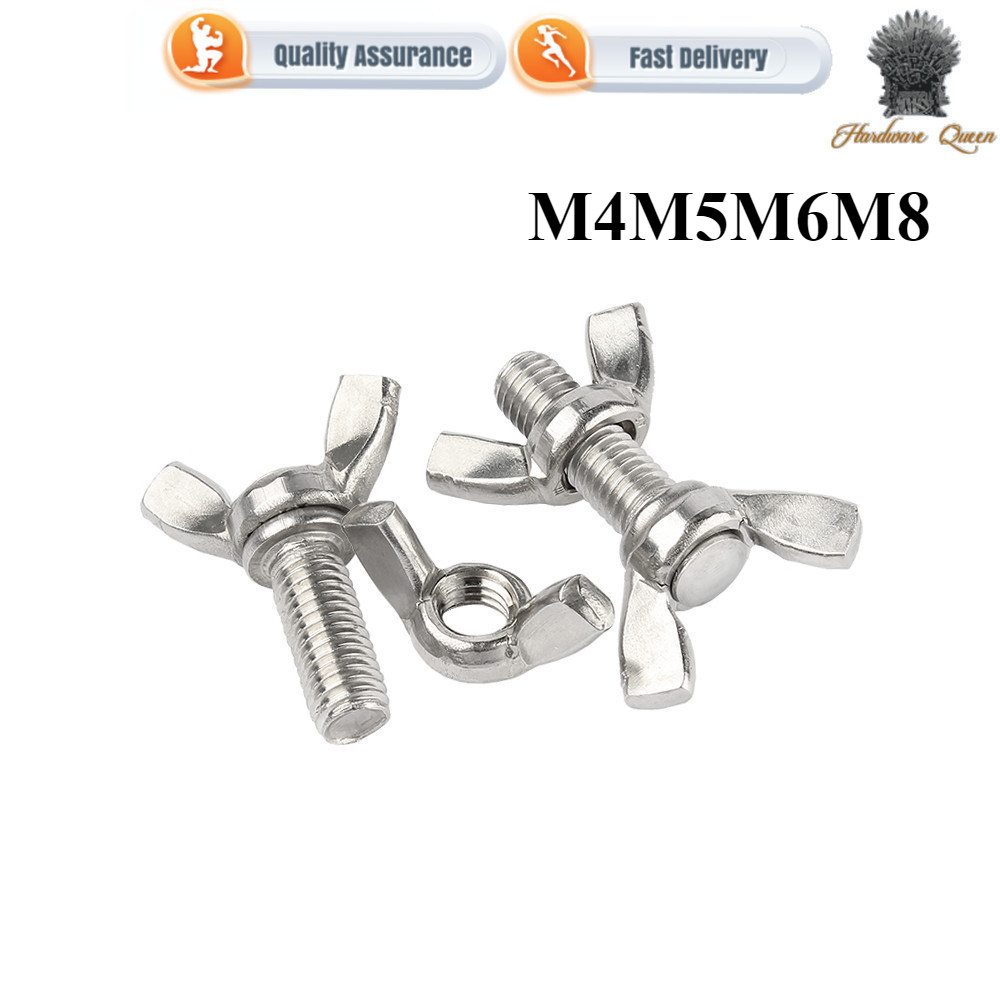 [2QJ2] A4-80 Hand Screw Screw Wing Nut SUS316 Butterfly Bolt Fastener ...