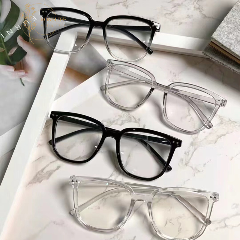 Roselife COD Korean Fashion Oversized Square Clear Frame Eyeglasses for ...