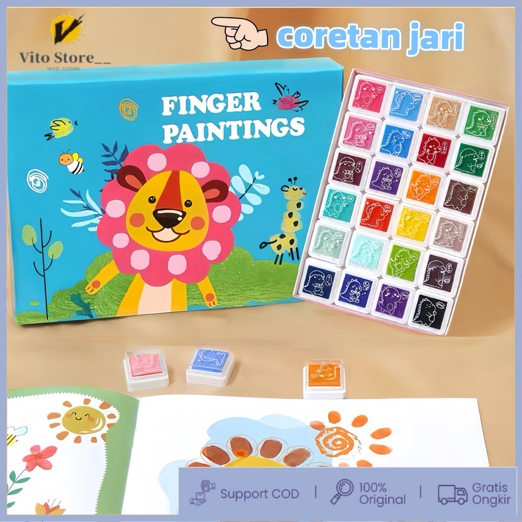 Finger Painting Colors with Template/ Coloring Finger Paint 12 & 24 ...