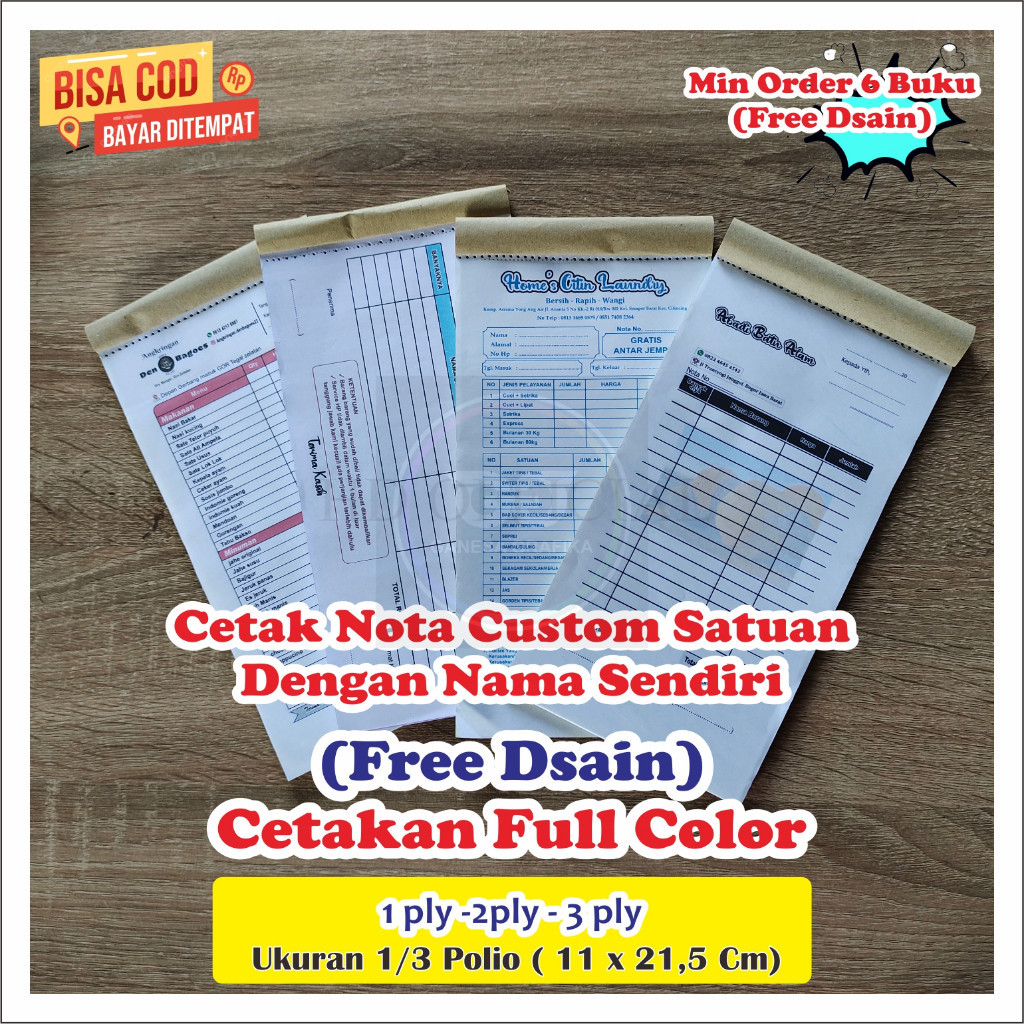 Print custom notes 2 play with your own shop name SIZE 1/3 fOLIO custom ...