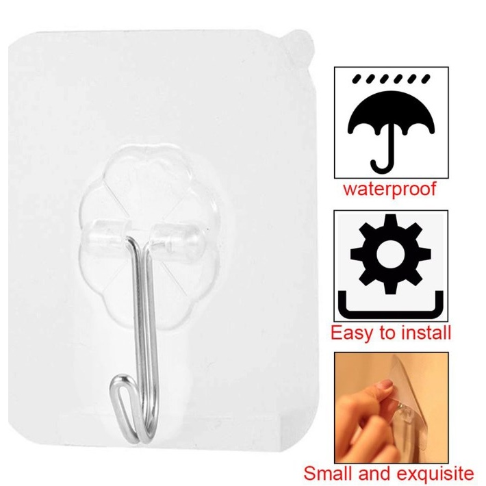 PP+Transparent power plug hook adhesive storage hook wire plug bracket ...