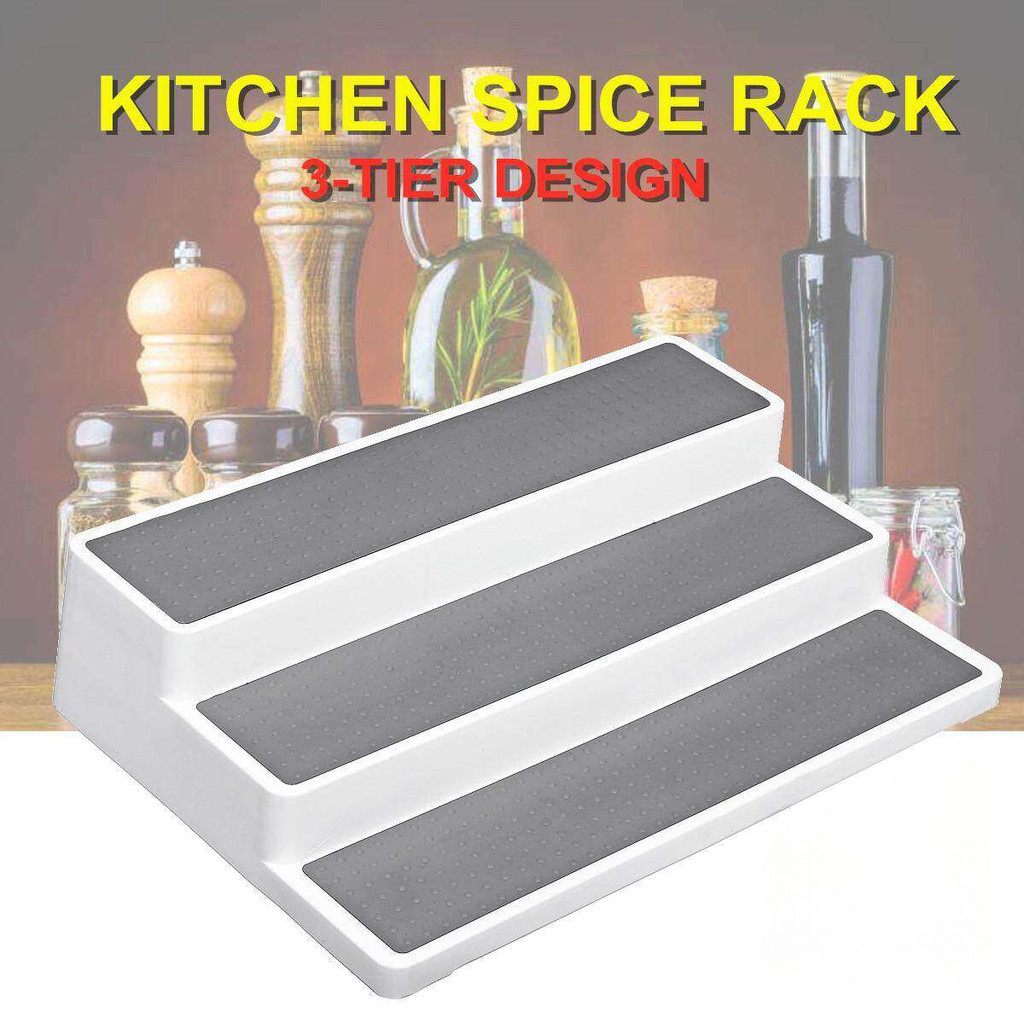 3 Ladder Seasoning Rack Condiment Bottle Rack PP Storage Holder Storage ...