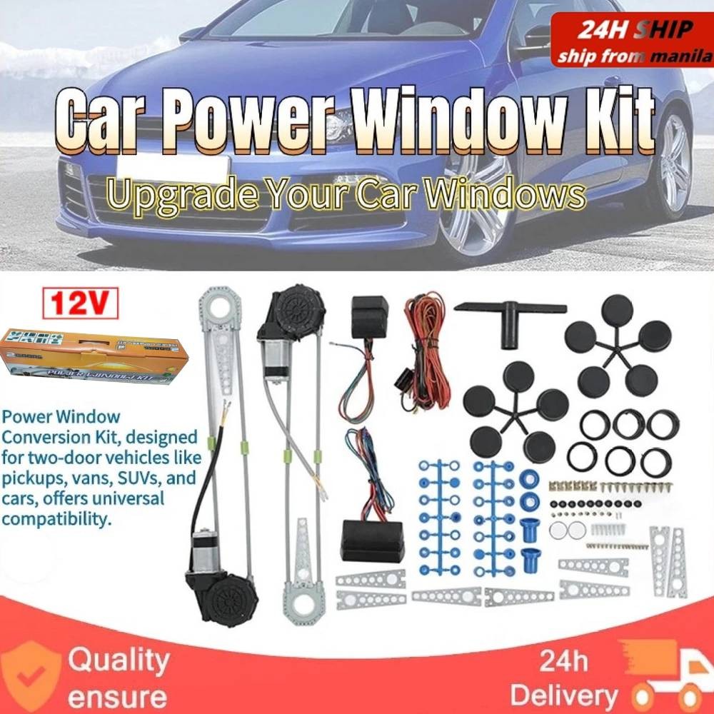 Dc12v Universal 2-doors Car Auto Electric Power Window Kit Lifter Low ...