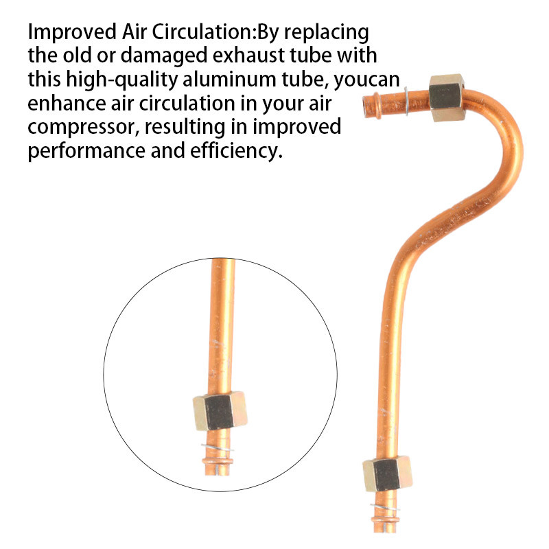 Air Compressor Discharge Pipe Set Aluminum Tube B-Type Air Pump ...