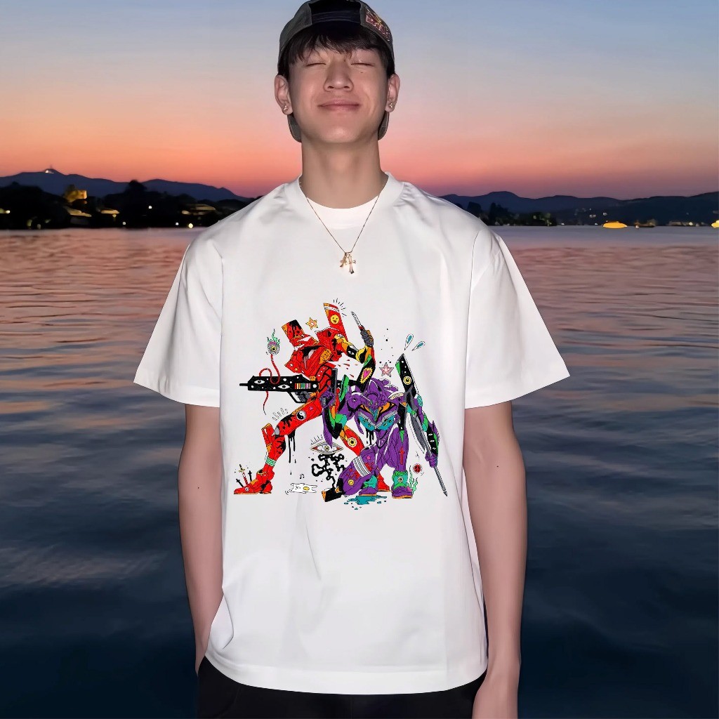 SARA Neon Genesis Evangelion EVA Shinji & Asuka Anime Tee Cotton Unisex ...