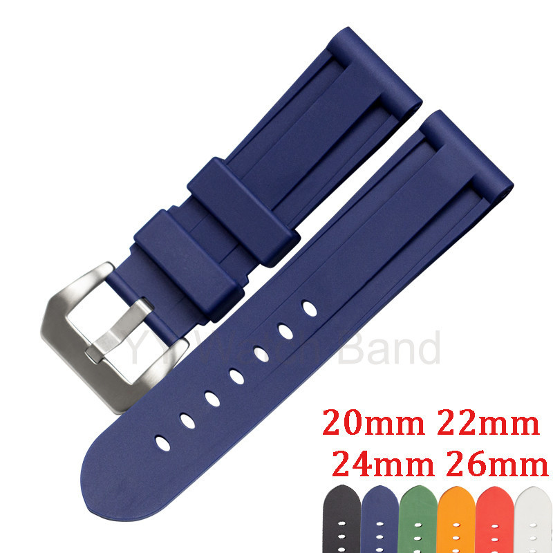 22mm/24mm/26mm Silicone Watch Strap With Buckle - Fits Panerai Luminor & Radiomir