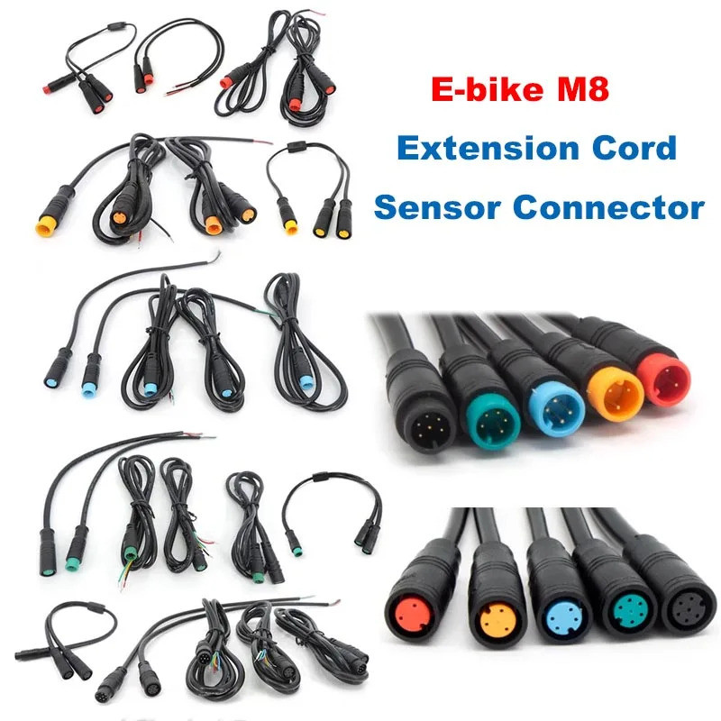 Signal Speed Sensor Extension Cable M8 E-bike Line 2 3 4 5 6 8 Pin ...