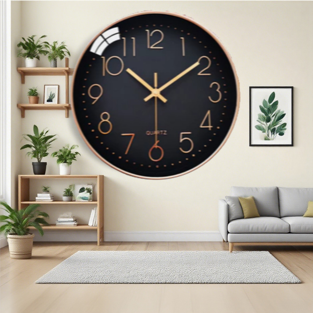 12inch Quartz Wall Clock Numbers Wall Clock Ins Modern Minimalist ...