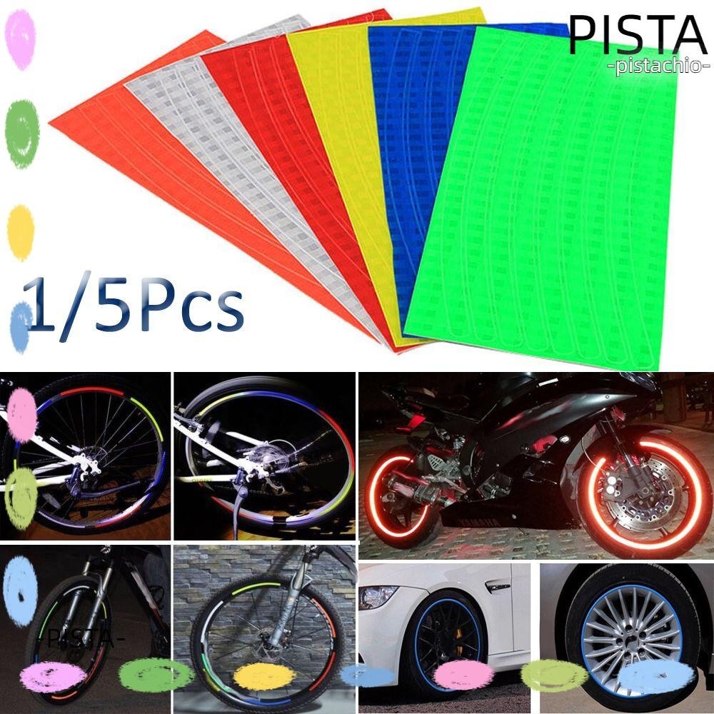 PISTA 1/5Pcs Reflective Stickers Red/Yellow/Blue/Silver/Green/Orange ...