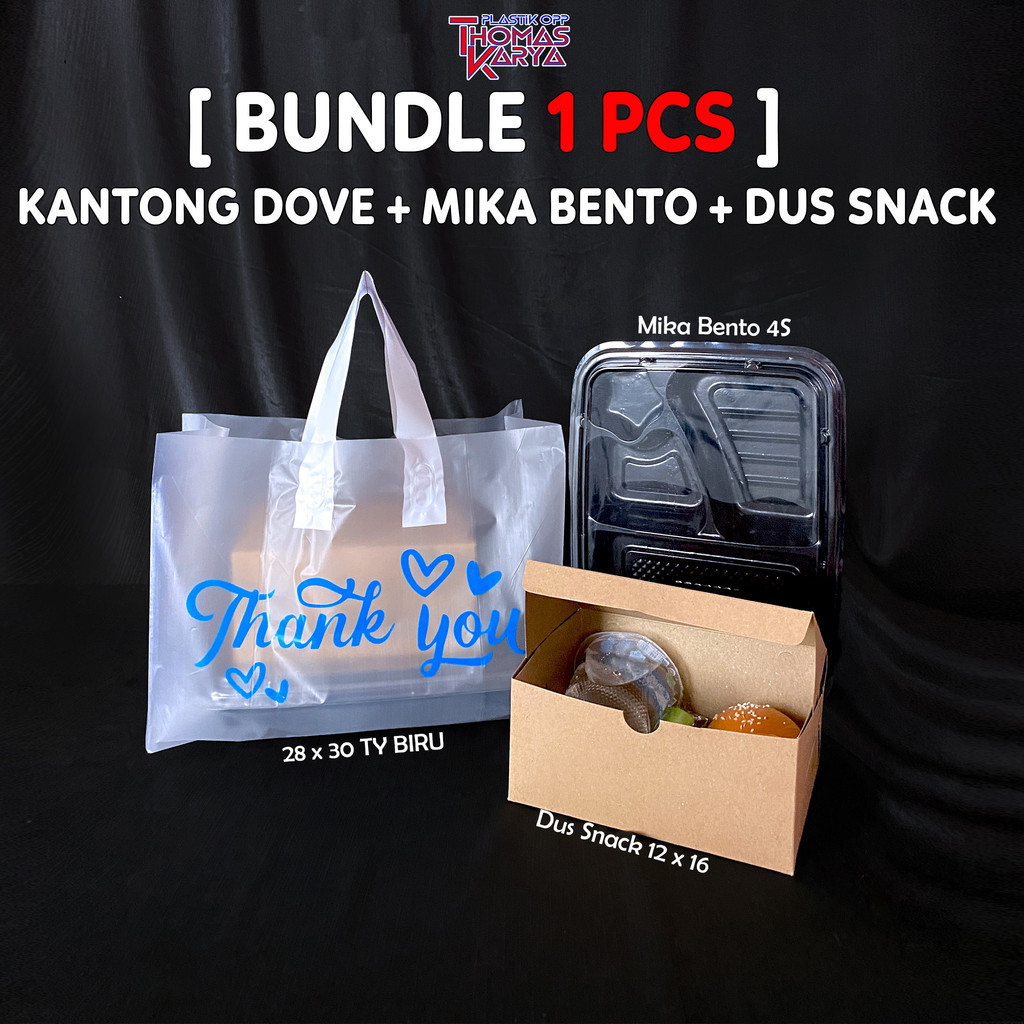 Retail BUNDLE Dove Plastic Bag+Mika Bento/4-Piece Bento Box+12x16 Plain ...