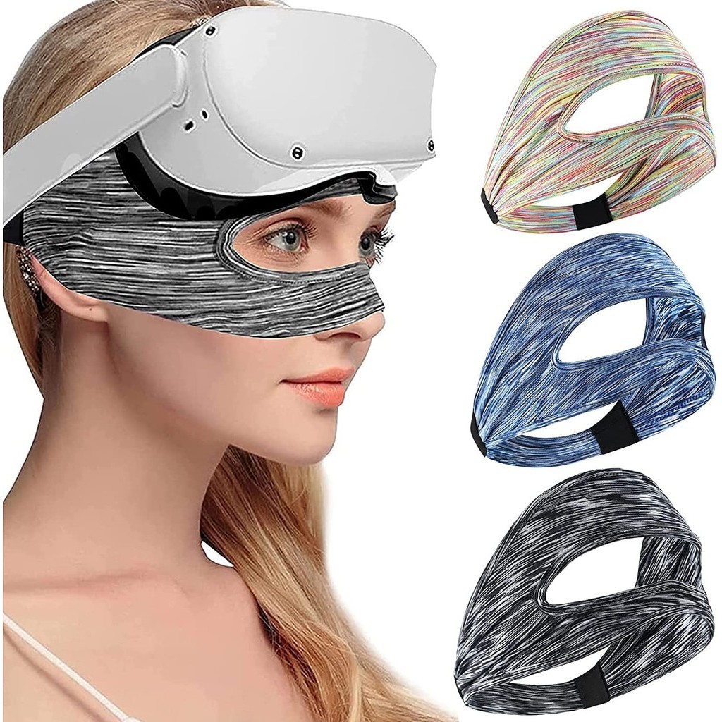 VR Eye Mask, Adjustable Breathable VR Sweat Band for Oculus Quest 2 ...