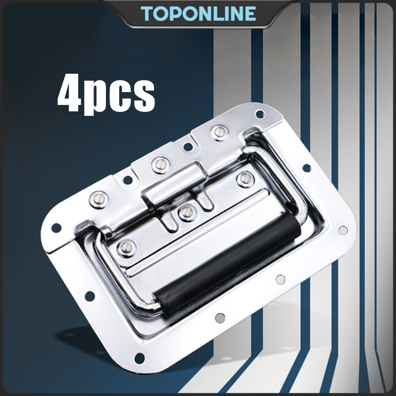 4 Pcs 162x107mm Flight Case Metal Handle Speaker Box Aluminium Tour ...