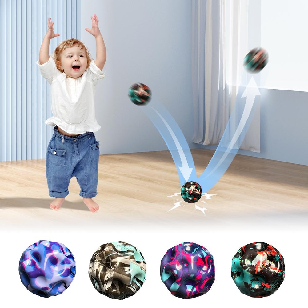 Lunar Bounce Ball Moon Textured Durable Outdoor Toy Compact