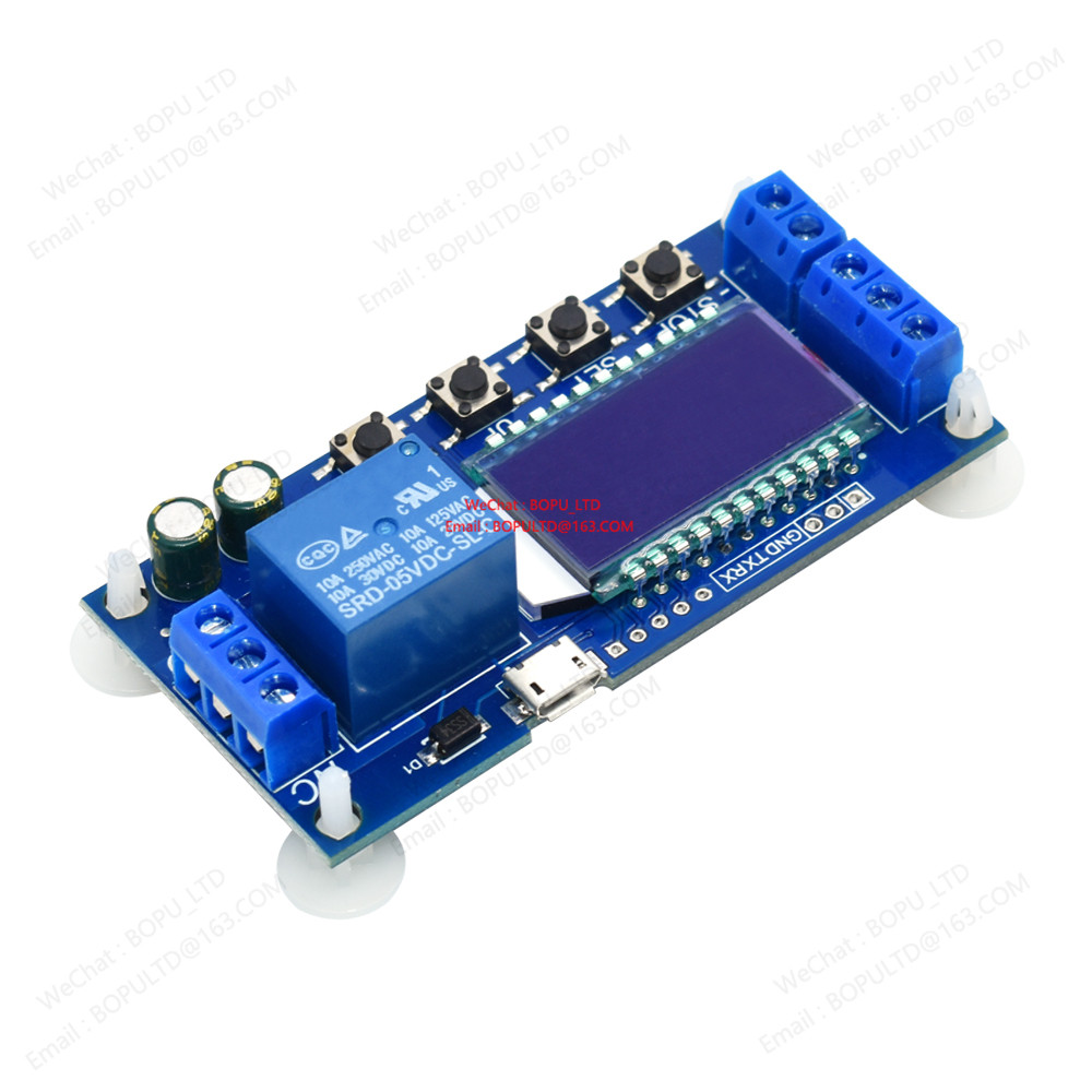 Micro USB Digital LCD Display Time Delay Relay Module DC 6-30V Control ...