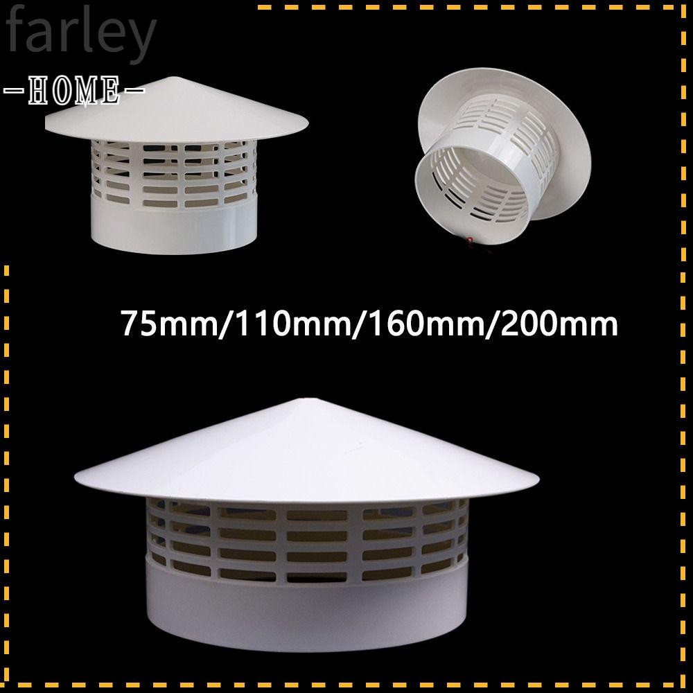 FARLEY Ventilated Rain Cap, 75200mm PVC Stove Pipe Protector Cover