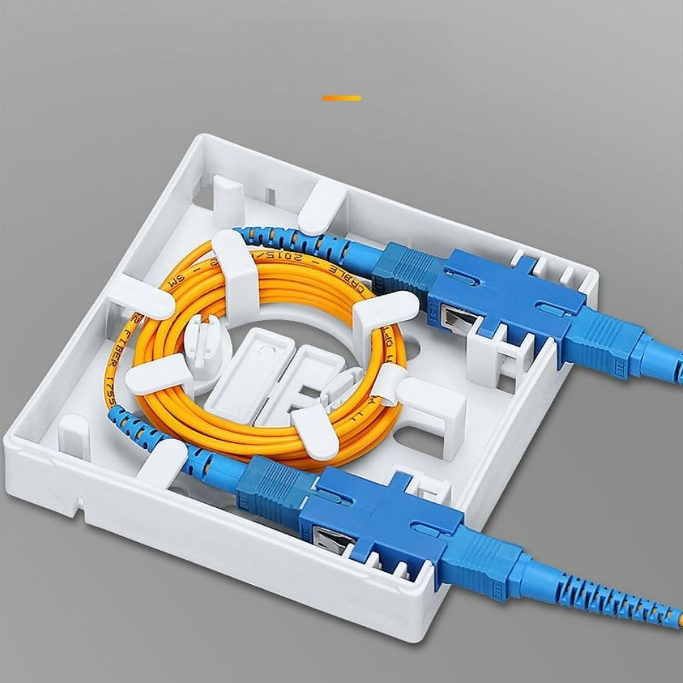 2-Port FTTH Optical Fiber Terminal Box 2-Channel Socket 2-Core Splitter ...