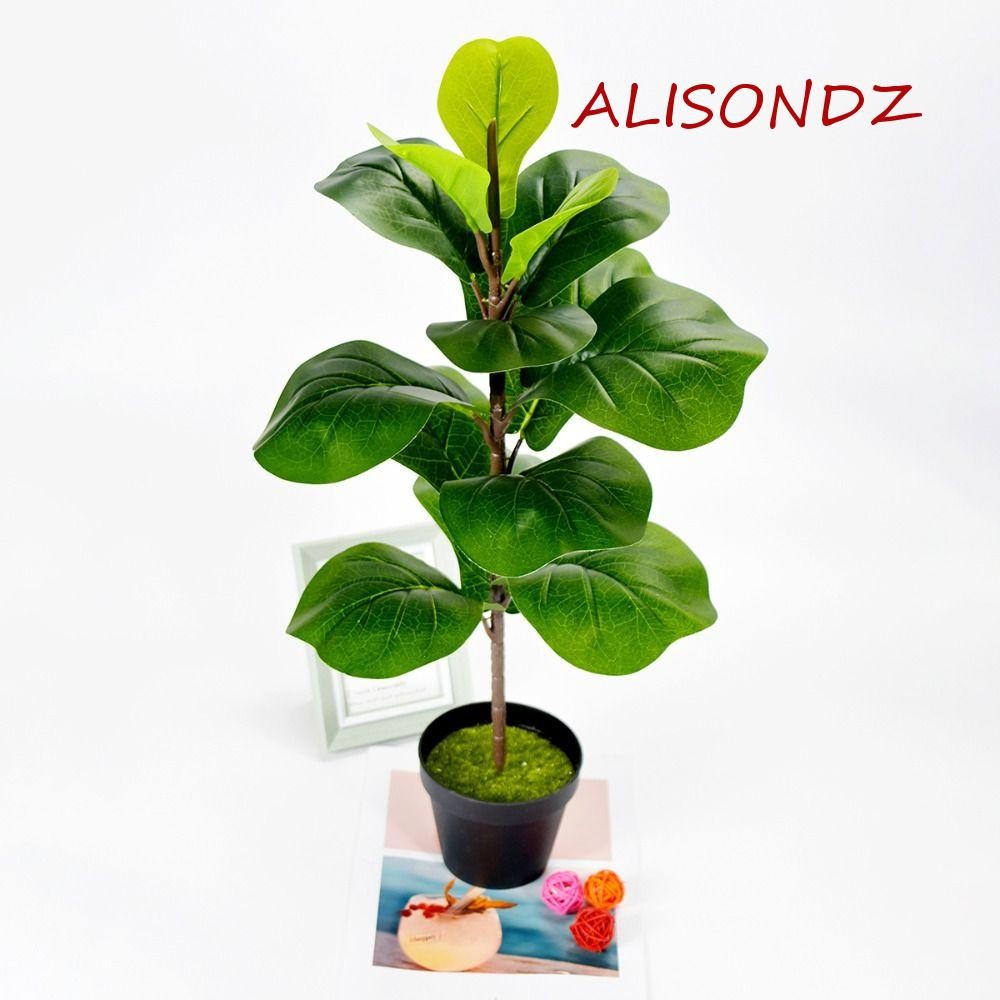 ALISONDZ Artificial Fiddle Leaves Fig Tree, Large Real Touch Fake Ficus