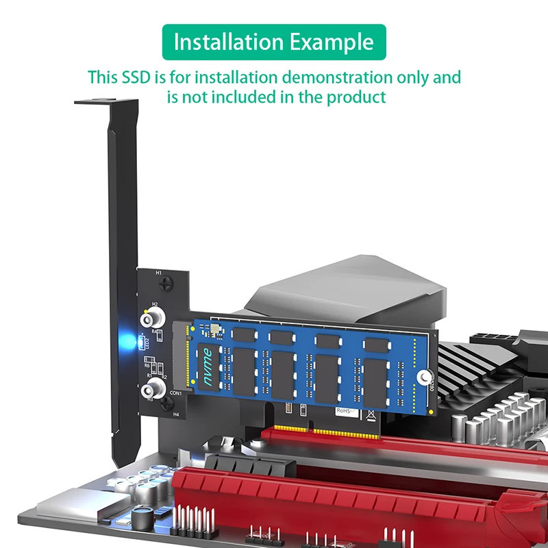 PCIE NVME Adapter PCI Express 3.0 X4 to M.2 NVME M Key Expansion Card