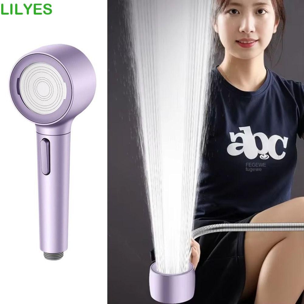 LILYES 3D Shower Head, Antiscale Pressurized Boosting Showerhead