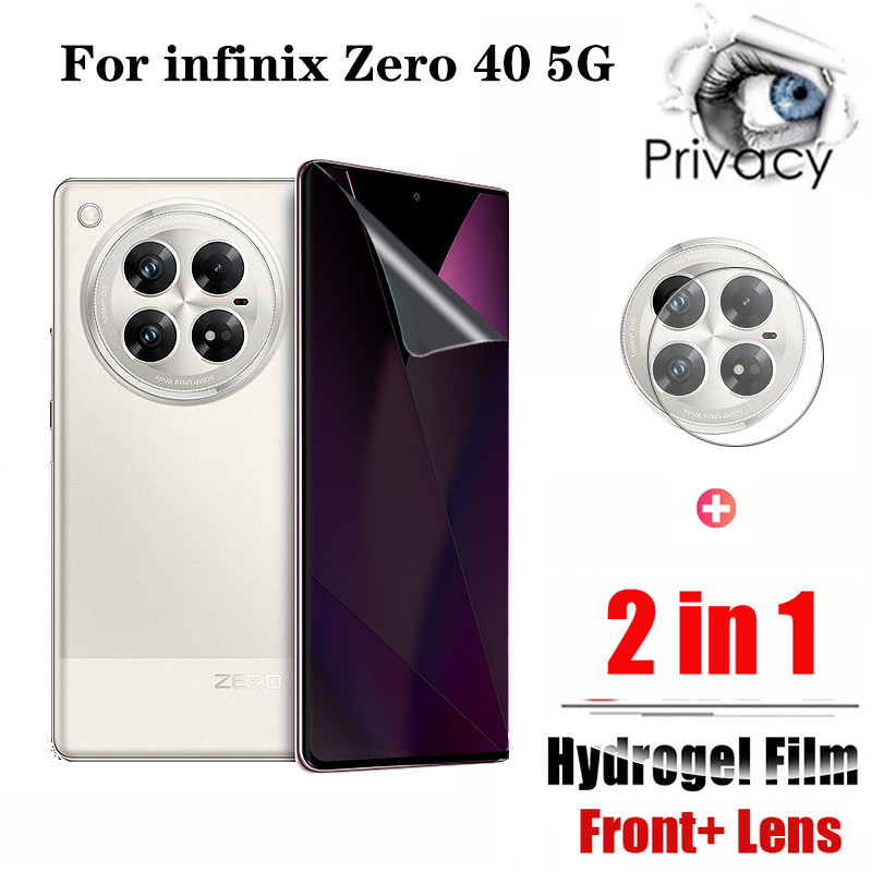 2 in 1 infinix Zero 40 5G Soft Anti-spy Privacy Hydrogel Screen ...