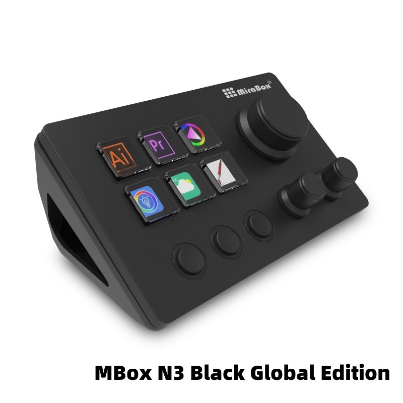Mirabox N3 customized mini keyboard with screen knob macro