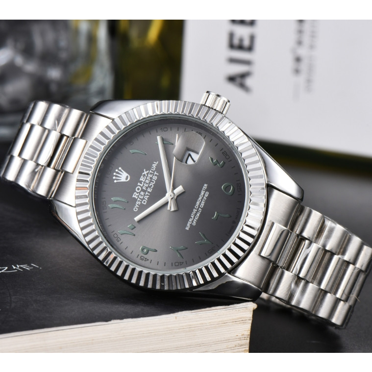 R ROLEX ROLEX Log Series Men's Swiss Watch Black Dial Steel Case Oyster ...