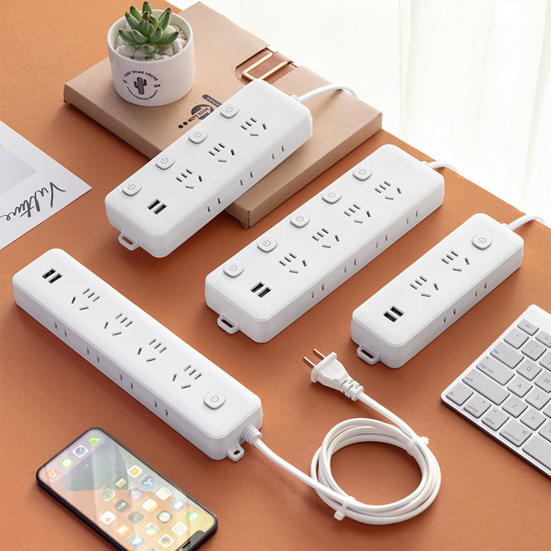 Two-Pin Socket Two-Hole Plug Socket 2 Items with USB Two-Angle Electric ...