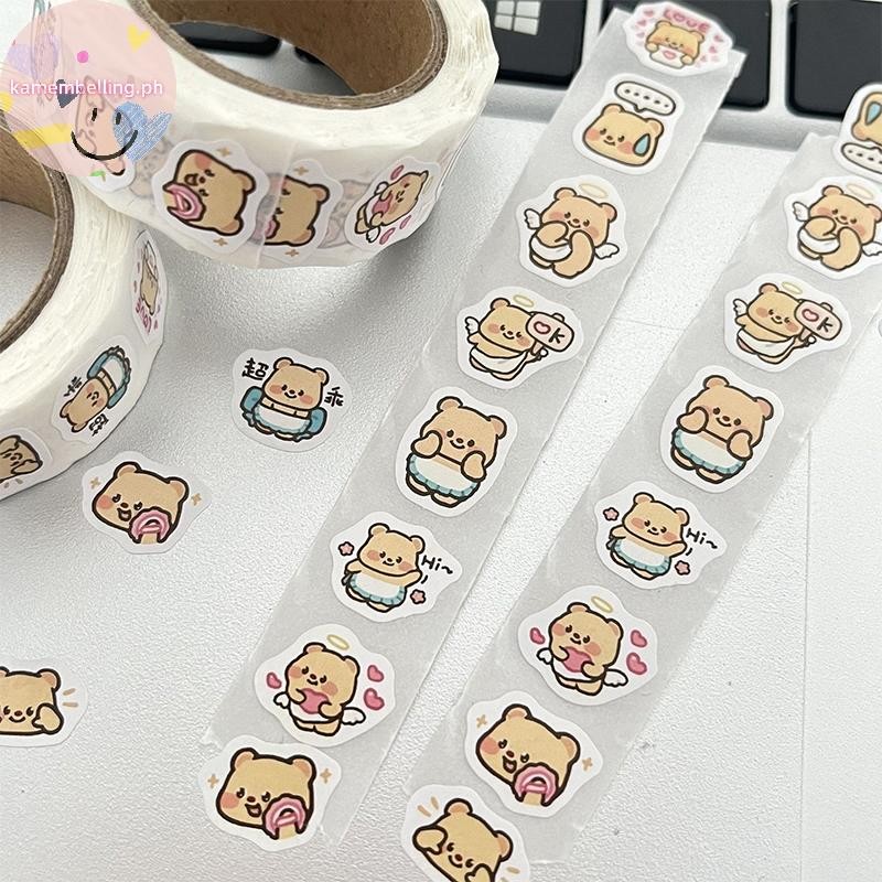 kame 500Pcs/roll Cute Round Seal Stickers Rolls Stickers Graffiti ...