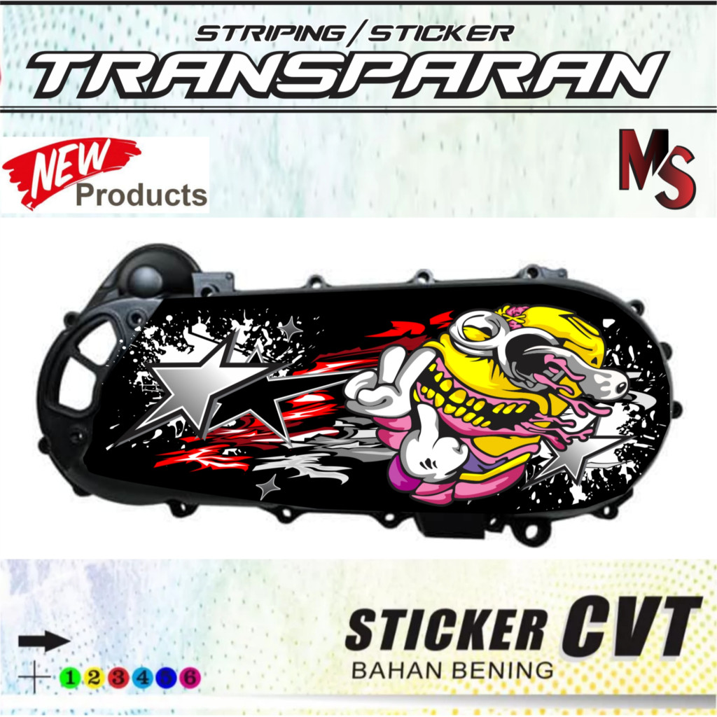 CVT BLOCK VARIATION/ CVT STICKER CVT transparent STICKER STAR MOTIF ...