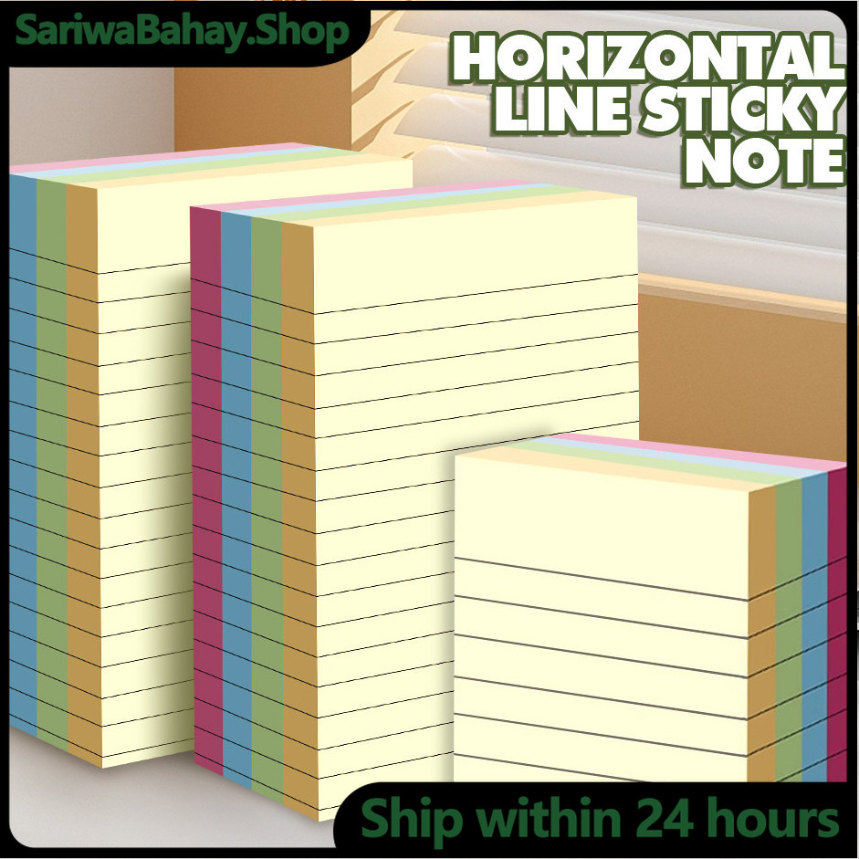 100 Sheets Long Line Sticky Notepad INS Post It Notes Large Tag ...