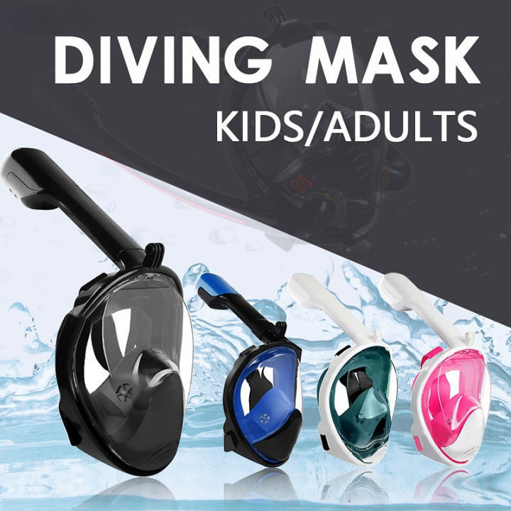 2024NEW Full set scuba diving Full Face Snorkeling mask Anti Leak Easy ...