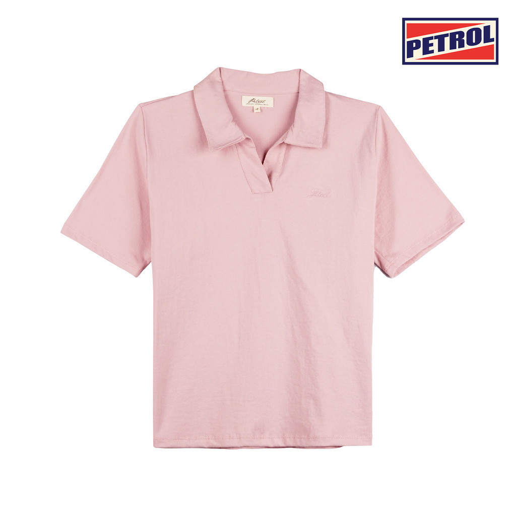 Petrol Basic Collared Shirt for Ladies Boxy Fitting Polo shirt for ...