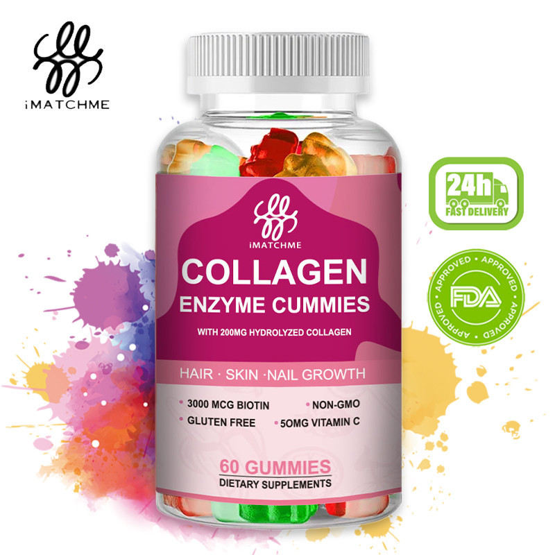 imatchme glutathione fda approved Enzyme Collagen L-Glutathione Gummies Whitening Skin Care Anti-aging Promote Vitality tranelux